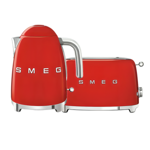 Smeg Red Retro Kettle and 2 Slice Toaster Bundle
